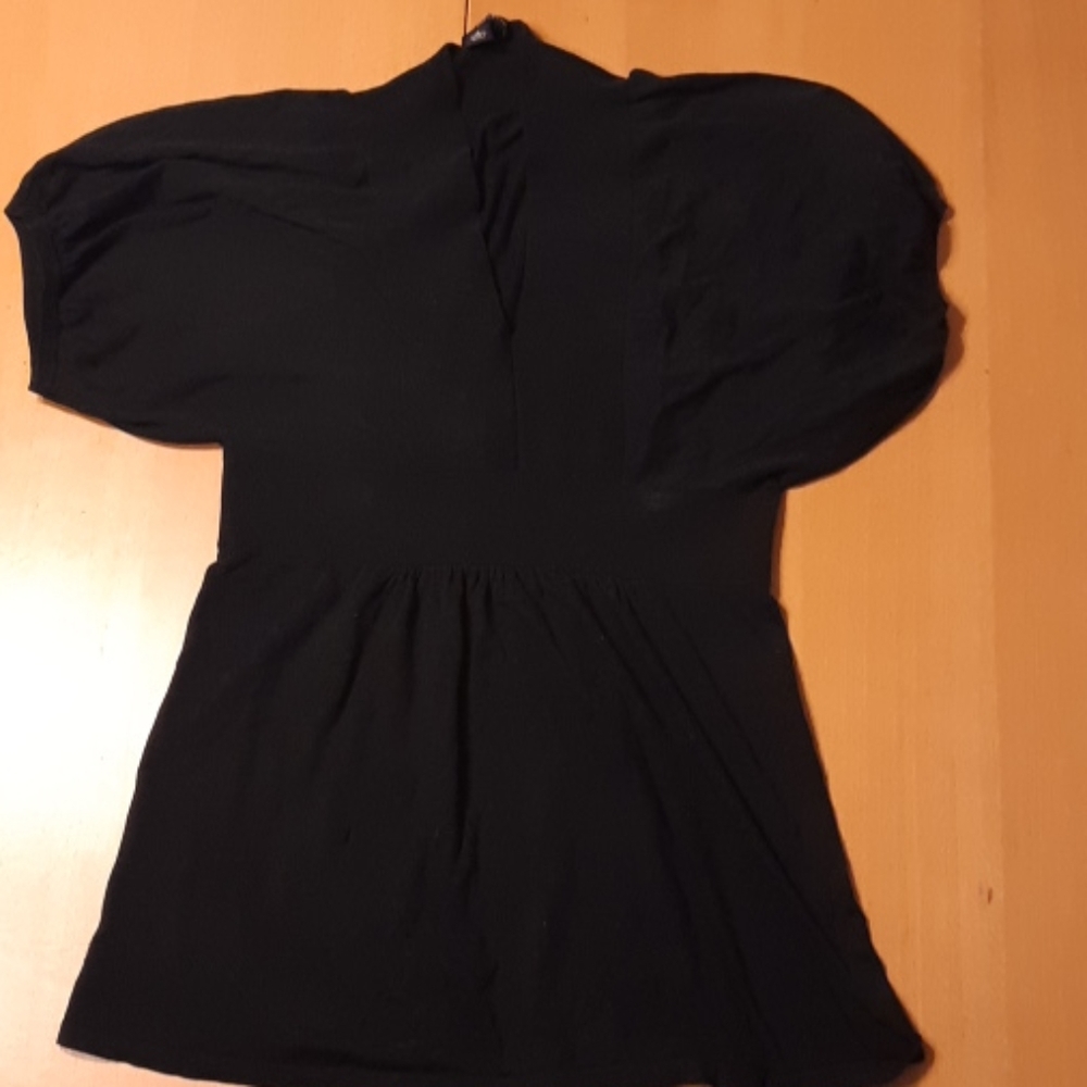 Black empire waist top